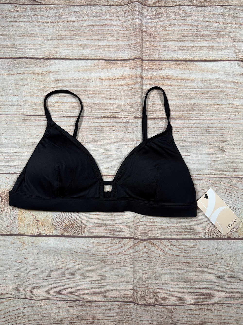 NWT Lively Classic Black Triangle Bikini Top‎